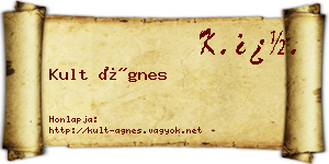 Kult Ágnes névjegykártya
