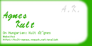 agnes kult business card